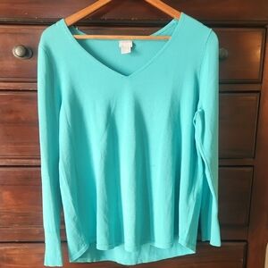 Chico's Long Sleeve V-Neck Top